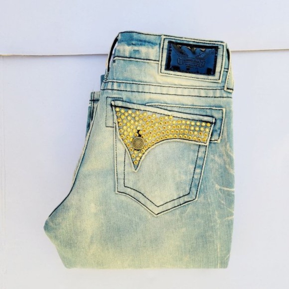 New KIDS ROBIN'S JEAN Swarovski Crystals Jeans SZ 10 - Picture 2 of 9